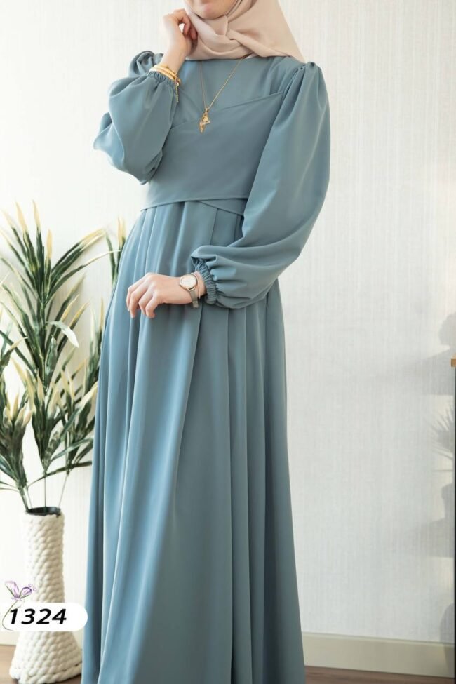 فستان كريستال كريب بألوان حلووه💯