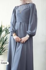 فستان كريستال كريب بألوان حلووه💯