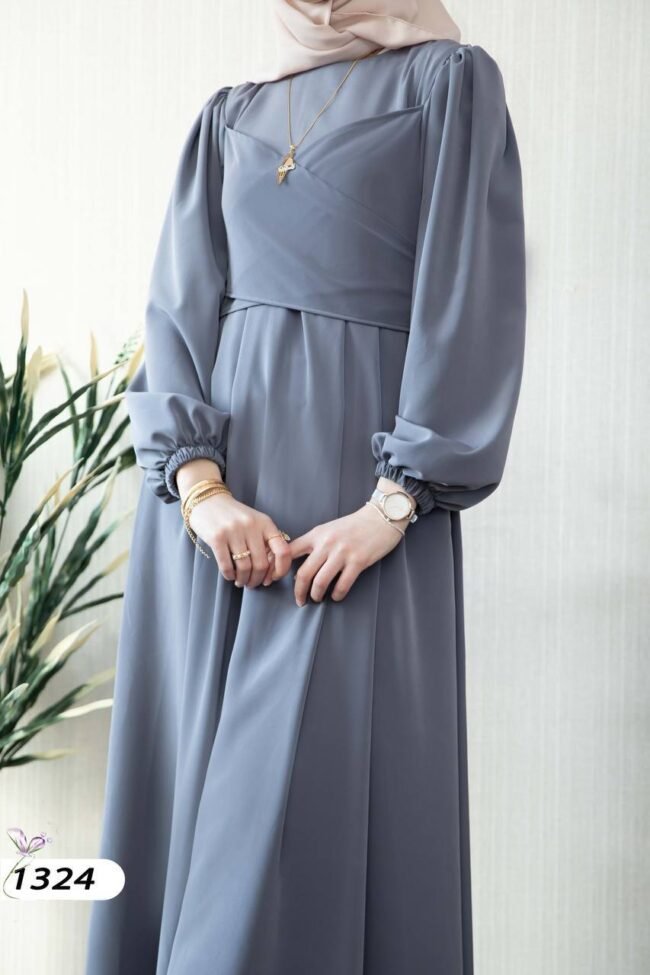 فستان كريستال كريب بألوان حلووه💯