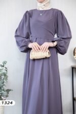 فستان كريستال كريب بألوان حلووه💯