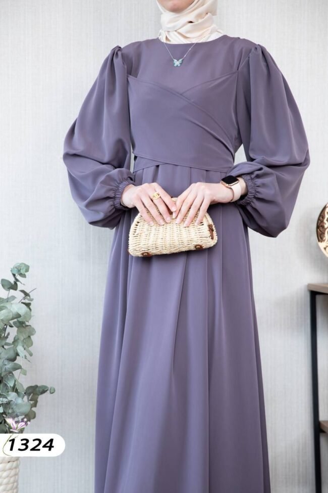 فستان كريستال كريب بألوان حلووه💯