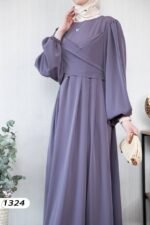 فستان كريستال كريب بألوان حلووه💯