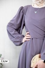 فستان كريستال كريب بألوان حلووه💯