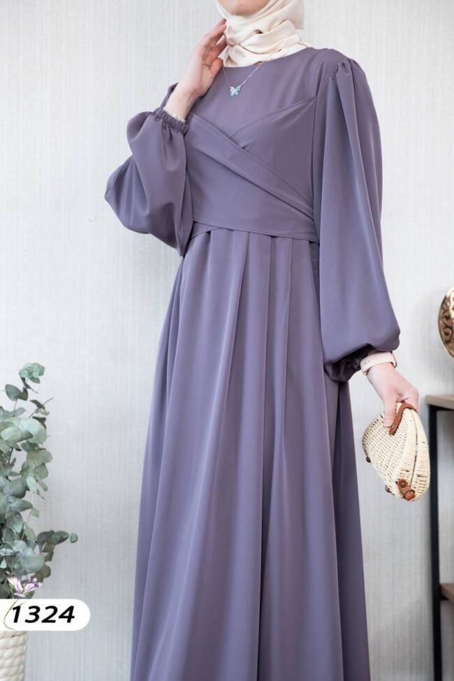 فستان كريستال كريب بألوان حلووه💯