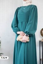 فستان كريستال كريب بألوان حلووه💯