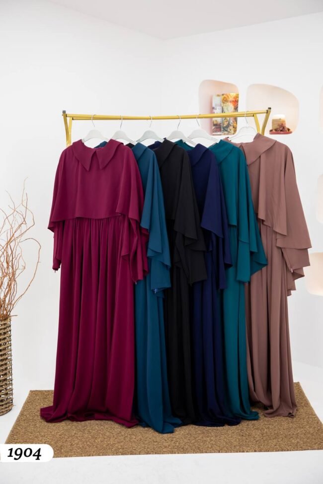 فستان مدينه ايبيك طويل بألوان جميلة