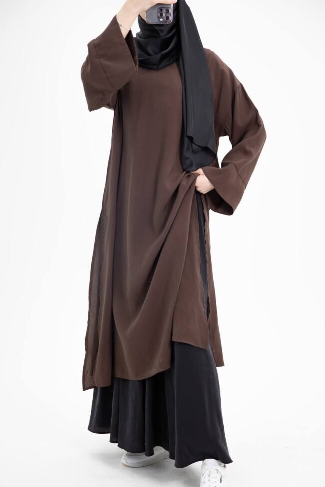 طقم كوبرا قميص وتنورة فضفاض وطويل