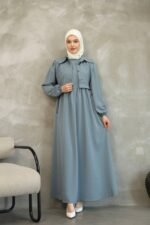 فستان كريستال كريب مع فيستا❤️