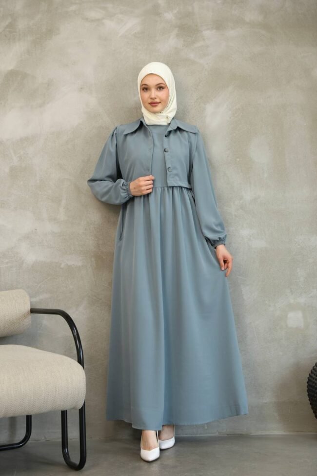 فستان كريستال كريب مع فيستا❤️