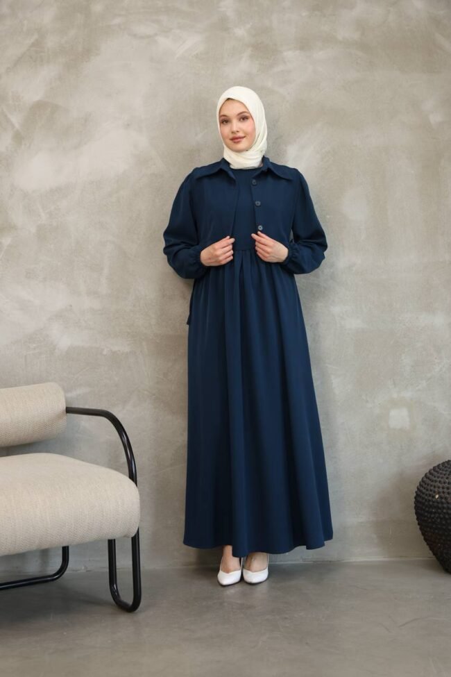 فستان كريستال كريب مع فيستا❤️