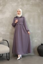 فستان كريستال كريب مع فيستا❤️