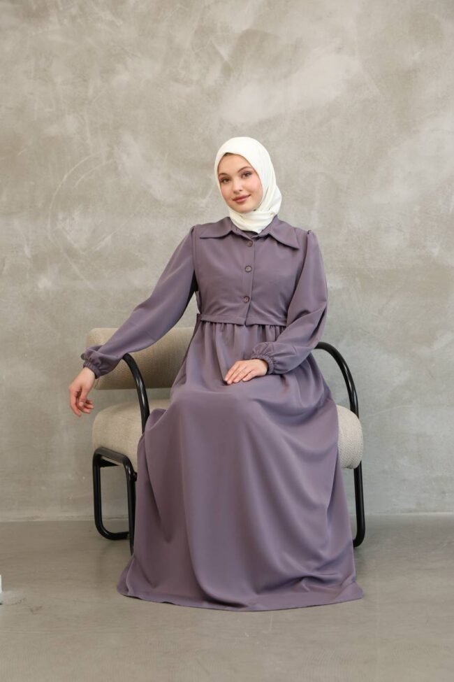 فستان كريستال كريب مع فيستا❤️