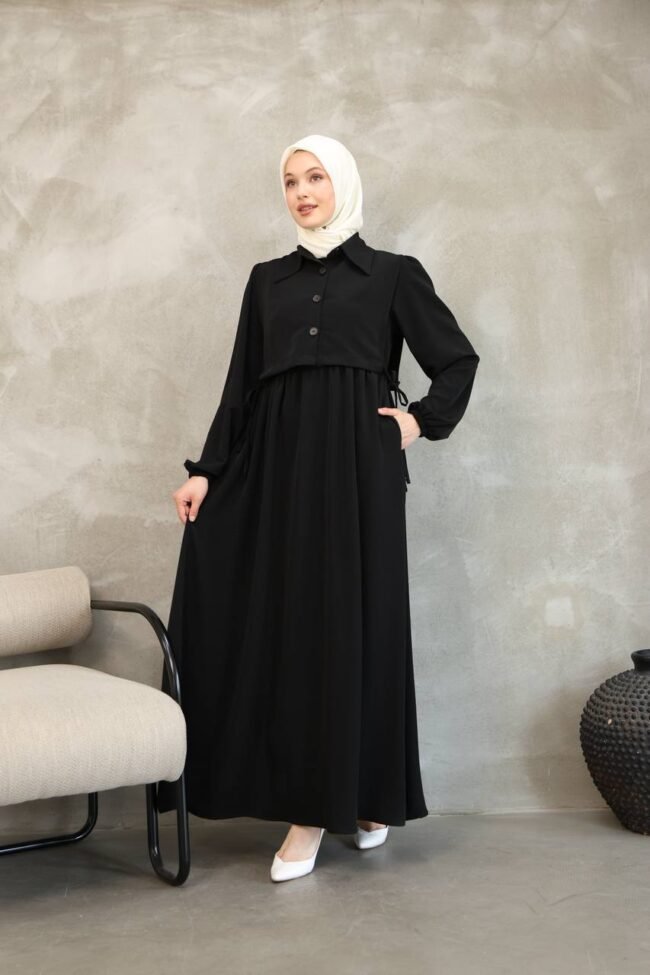 فستان كريستال كريب مع فيستا❤️