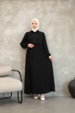 فستان كريستال كريب مع فيستا❤️