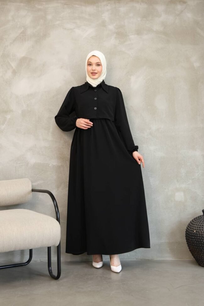 فستان كريستال كريب مع فيستا❤️