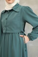 فستان كريستال كريب مع فيستا❤️