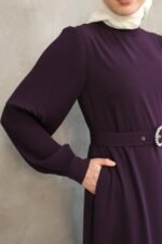 فستان كريستال كريب مع طبقة ايبيك داخلية