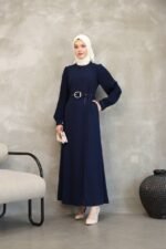 فستان كريستال كريب مع طبقة ايبيك داخلية