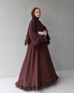 عباية شيفون طبقتين بتصميم جديد كلياً❤️