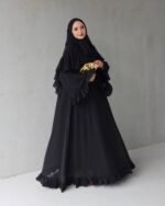 عباية شيفون طبقتين بتصميم جديد كلياً❤️