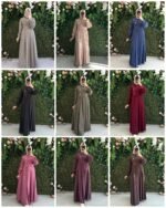 فستان مودال بأزرار مُلفتة على جانب الصدر