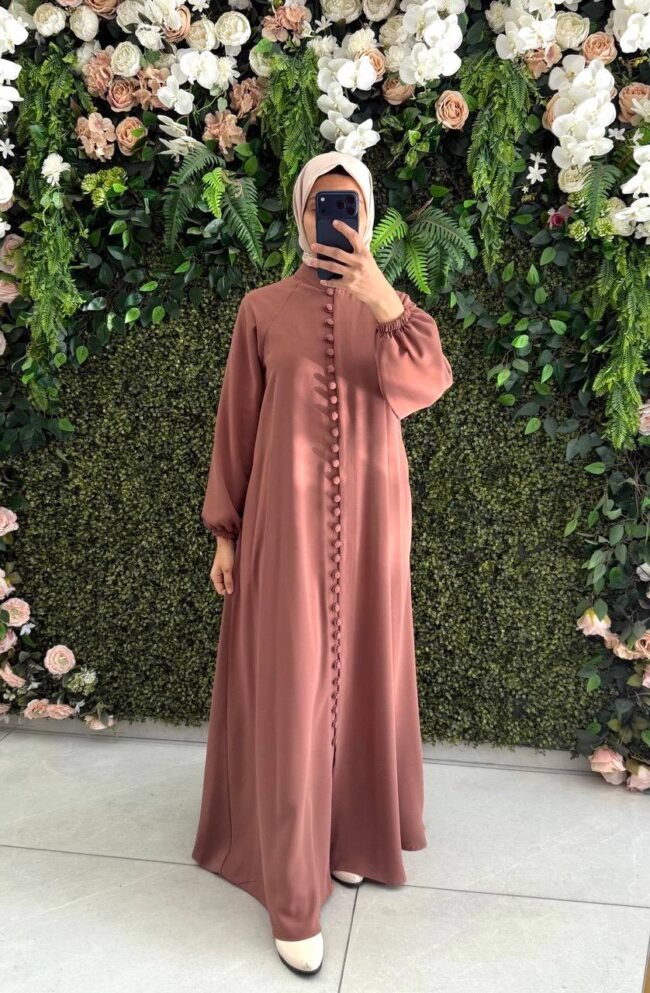 جلباب بولو ربيعي صيفي بأزرار كاملة