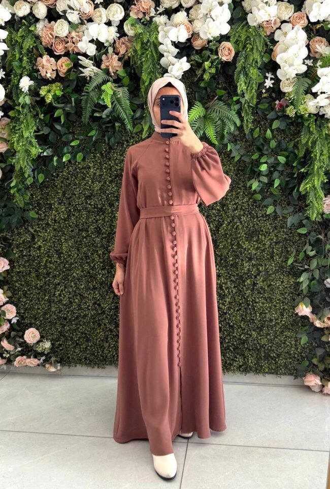 جلباب بولو ربيعي صيفي بأزرار كاملة