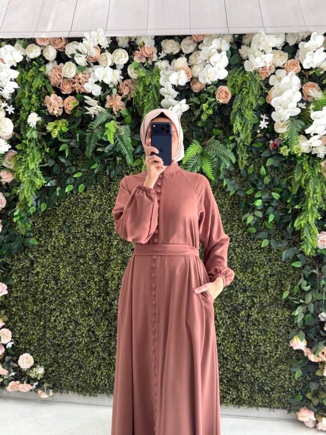 جلباب بولو ربيعي صيفي بأزرار كاملة