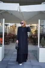 طقم ايروبين صيفي بقميص طويل وبنطلون واسع