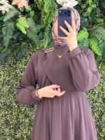 فستان كريستال كريب بتصميم جميل جداً