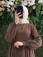فستان كوبرا طول كامل بأكمام زم