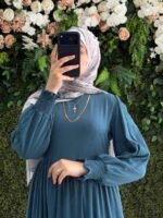 فستان كوبرا طول كامل بأكمام زم