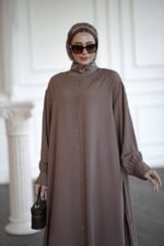 طقم ميلودي كريب صيفي بقميص طول كامل