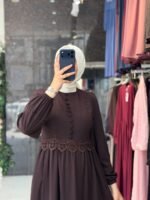 فستان مدينه صيفي بدانتيل لطيف