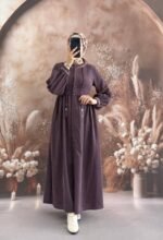 جلباب شانيلا بتطريز جميل على اليدين