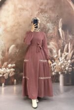 فستان شانيلا خريفي شتوي بتطريز عرضي من الازهار