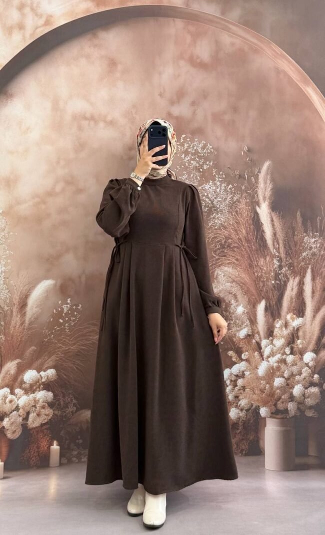 فستان شانيلا جميل برباط جانبي